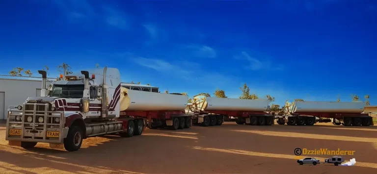 Photo of Road Train at Bedourie Roadhouse. QLD