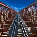Photo of Algebuckina Bridge on the Old Ghan Railway line.