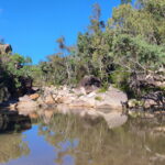 Rocky waterhole at the campsite in Secret Gorge