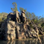 The Pinnacle rocks across the creek from the Campsite at Binghi Station in New South Wales